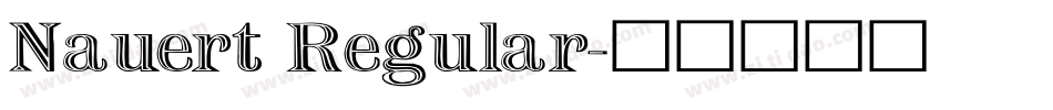 Nauert Regular字体转换